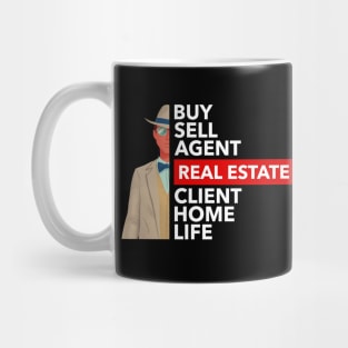 Real Estate Words Man Mug